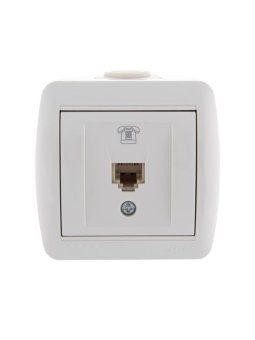 розетка телефонная 1-м оп nata rj11 бел. lezard 710-0200-137 от магазина Штепсель и батарейка. - фото_2