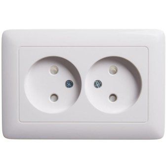 розетка 2-м сп хит 16а ip20 без заземл. защ. шторки бел. se rs16-230-b от магазина Штепсель и батарейка.
