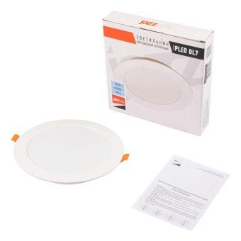 светильник светодиодный pled dl7 18вт 6500к ip54 1530лм wh встраив. бел. pro jazzway 5069107 от магазина Штепсель и батарейка. - фото_4
