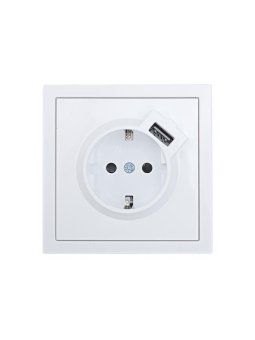 розетка 1-мест. с/з+usb разъем zima ip20 бел. lezard 704-0288-181 от магазина Штепсель и батарейка.