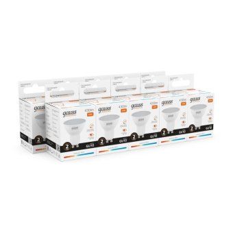 лампа светодиодная elementary 5.5вт mr16 софит 3000к тепл. бел. gu10 430лм gauss 13616 от магазина Штепсель и батарейка. - фото_7