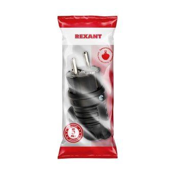 вилка угловая влагозащ. с кольцом с/з 16а ip44 каучук rexant 111-002 от магазина Штепсель и батарейка. - фото_8