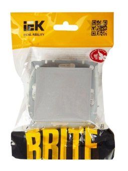 выключатель проходной 1-кл. сп brite вс10-1-6-бра 10а механизм алюм. iek br-v12-0-10-k47 от магазина Штепсель и батарейка. - фото_2