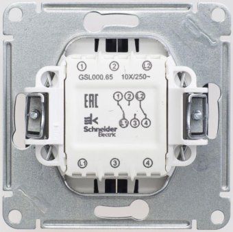 переключатель проходной 2-кл. сп glossa 10а ip20 (сх. 6/2) 10ax механизм шоколад. se gsl000865 от магазина Штепсель и батарейка. - фото_2