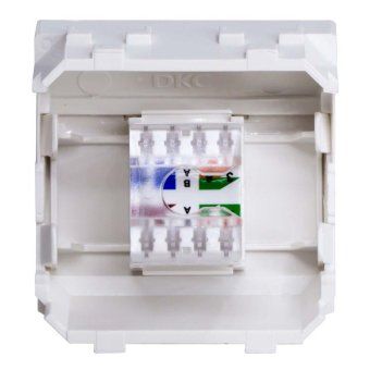 розетка компьютерная 1-м сп 2мод. brava rj45 кат.5e бел. dkc 76655b от магазина Штепсель и батарейка. - фото_4
