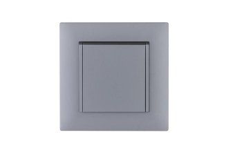 розетка 1-м с крышкой karea rizz star с заземл. сер. makel 88065029 от магазина Штепсель и батарейка.