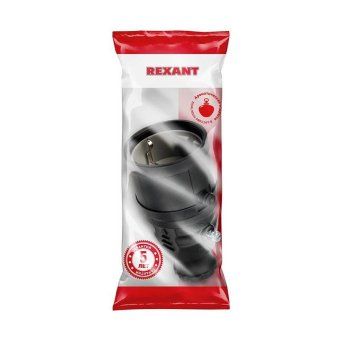 розетка переносная влагозащ. с/з 16а ip20/44 каучук rexant 111-005 от магазина Штепсель и батарейка. - фото_8