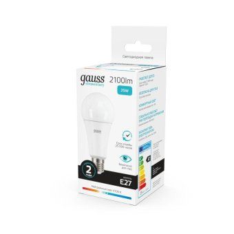 лампа светодиодная elementary 25вт a70 грушевидная 4100к нейтр. бел. e27 2100лм gauss 73225 от магазина Штепсель и батарейка. - фото_6
