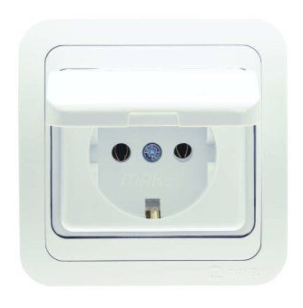 розетка 1-м сп mimoza 16а ip20 с крышкой бел./бел. makel 12029 от магазина Штепсель и батарейка.