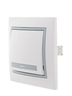 выключатель 1-кл. сп mira 10а ip20 с сер. вставкой бел. lezard 701-0215-100 от магазина Штепсель и батарейка. - фото_2