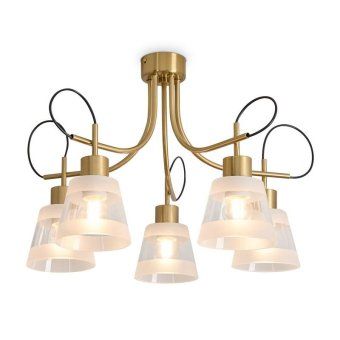 светильник caramel 5х60вт e27 ip20 подвесной freya fr5522pl-05bs от магазина Штепсель и батарейка.