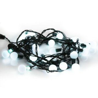 гирлянда светодиодная "шарики" 5м d25мм 25led бел. 3.6вт ip20 без контроллера провод пвх темн. зел. neon-night 303-555 от магазина Штепсель и батарейка. - фото_7