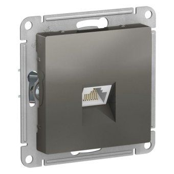 розетка компьютерная atlasdesign rj45 кат.5e механизм сталь se atn000983 от магазина Штепсель и батарейка.