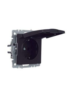 розетка brite рсбш10-3-44-брч 16а ip44 с заземл. защ. шторки с крышкой механизм черн. iek br-r16-16-44-k02 от магазина Штепсель и батарейка. - фото_3