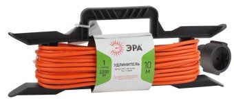 удлинитель-шнур на рамке 1х10м без заземл. 10а ip20 ufx-1-2х1.0-10m пвс 2х1 эра б0043039 от магазина Штепсель и батарейка.