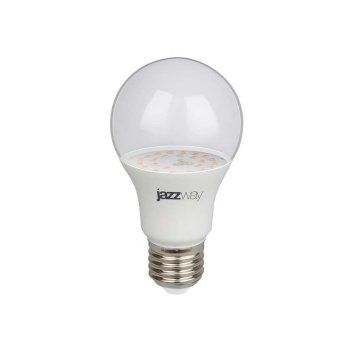лампа светодиодная ppg a60 agro 9вт a60 грушевидная прозрачная e27 ip20 для растений красн./син. спектр clear jazzway 5008946 от магазина Штепсель и батарейка.