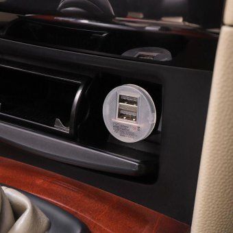 автозарядка в прикуриватель 2хusb с индикацией (азу) (1000+2100 ma) черн. rexant 18-1190 от магазина Штепсель и батарейка. - фото_2