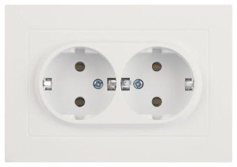 розетка accent 6-205-01м 2x2p+e schuko 16а-250в ip20 су al/cu бел. матов. intro б0063487 от магазина Штепсель и батарейка.