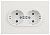 розетка accent 6-205-01м 2x2p+e schuko 16а-250в ip20 су al/cu бел. матов. intro б0063487 от магазина Штепсель и батарейка.