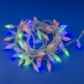 гирлянда led "шишки-1" uld-s0500-050/dta multi ip20 pine cones-1 5м 50 диодов разноцвет. свет провод прозр. uniel ul-00007194 от магазина Штепсель и батарейка.