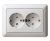 розетка 2-м сп w59 16а ip20 с заземл. защ. шторки в сборе бел. se rs16-255-18 от магазина Штепсель и батарейка.