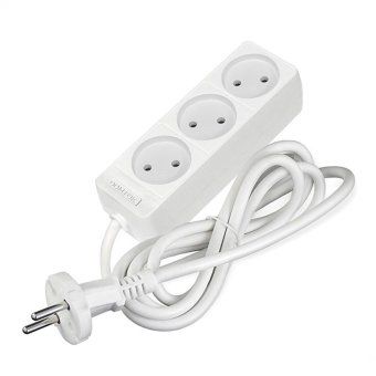 удлинитель 3х1.5м без заземл. 10а ip20 2.2квт пвс 2х1 бел. domtok 2349 от магазина Штепсель и батарейка. - фото_3
