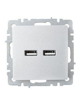 розетка brite usb a+a 3.1а рю10-1-бра механизм алюм. iek br-u21-d31-k47 от магазина Штепсель и батарейка. - фото_2