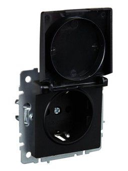 розетка brite рсбш10-3-брч 16а ip20 с заземл. защ. шторки с крышкой механизм черн. iek br-r16-16-k02 от магазина Штепсель и батарейка. - фото_6