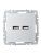 розетка brite usb a+a 3.1а рю10-1-бра механизм алюм. iek br-u21-d31-k47 от магазина Штепсель и батарейка. - фото_2