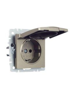 розетка brite рсбш10-3-брш 16а ip20 с заземл. защ. шторки с крышкой механизм шампань iek br-r16-16-k37 от магазина Штепсель и батарейка. - фото_5