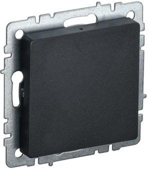 заглушка c суппортом brite мз10-брч механизм черн. iek br-pl10-k02 от магазина Штепсель и батарейка.