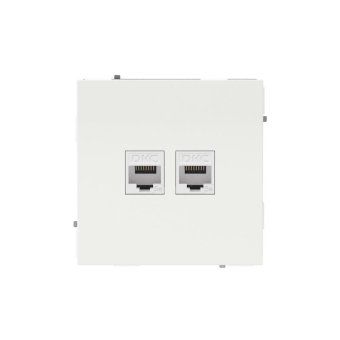 розетка компьютерная 2-м kant rj45 кат.5e без шторки бел. магнолия dkc 7000664 от магазина Штепсель и батарейка.