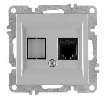 розетка компьютерная lavin/karen rj45 кат.6 механизм сер. arvia 50 03 2000 247 от магазина Штепсель и батарейка.