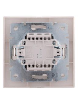 переключатель проходной 1-кл. сп rain 10а ip20 жемчуж./бел. метал. lezard 703-3030-105 от магазина Штепсель и батарейка. - фото_3