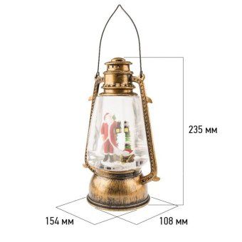 фонарь декоративный санта клаус 1led тепл. бел. 1.5вт ip20 эффект снегопада с подсветкой neon-night 501-066 от магазина Штепсель и батарейка. - фото_7