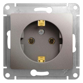 розетка 1-м сп glossa 16а ip20 250в с заземл. механизм платина se gsl001243 от магазина Штепсель и батарейка.