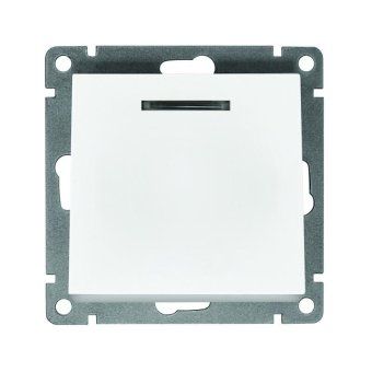 выключатель 1-кл. сп афина 10а ip20 с подсветкой механизм бел. universal a0121 от магазина Штепсель и батарейка.