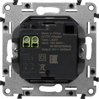 устройство зарядное valena life с 2-мя usb-разъемами 240в/5в 1500ма с лиц. панелью алюм. leg 753612 от магазина Штепсель и батарейка. - фото_2