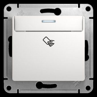 выключатель карточный 1-кл. 1мод. сп glossa 10а ip20 (сх. 6) механизм бел. se gsl000169 от магазина Штепсель и батарейка. - фото_2