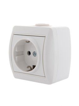 розетка 1-м оп nata 16а ip20 с заземл. керамика бел. lezard 710-0200-122 от магазина Штепсель и батарейка. - фото_4