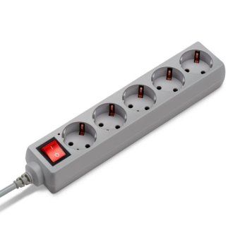 удлинитель с сетевым фильтром 5х1.5м с заземл. 7а ip20 500sl-1.5-g 1.5квт cca сер. buro 354120 от магазина Штепсель и батарейка.