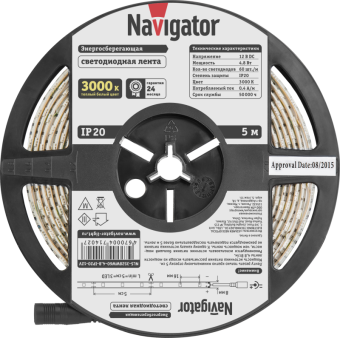лента светодиодная 71 402 nls-3528ww60-4.8 ip20 12b r5 4.8вт/м (уп.5м) navigator 71402 от магазина Штепсель и батарейка. - фото_3