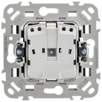 розетка сп flite рс11-1-флч 16а с заземл. без защ. шторок безвинтовое крепление механизм черн. iek fi-r11-16-1-k02 от магазина Штепсель и батарейка. - фото_3