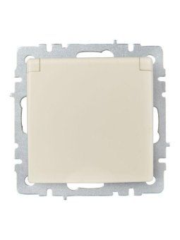 розетка brite рсбш10-3-бркр 16а ip20 с заземл. защ. шторки с крышкой механизм беж. iek br-r16-16-k10 от магазина Штепсель и батарейка. - фото_2