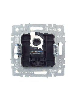 розетка компьютерная сп rj45 кат.5e brite рк10-бра механизм алюм. iek br-k10-1-k47 от магазина Штепсель и батарейка.