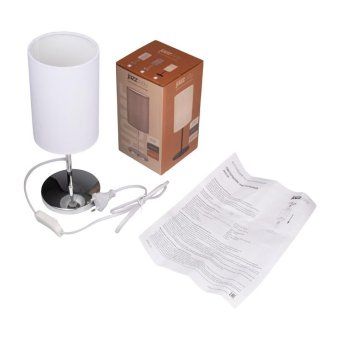 светильник настольный jh3-01-wh e14 ip20 110х110х310мм метал.; ткань; pvc-пластик бел. jazzway 5062344 от магазина Штепсель и батарейка. - фото_6