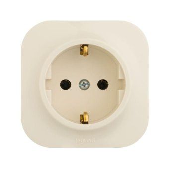 розетка 1-м оп quteo 16а ip20 2p+e с заземл. без защ. шторок сл. кость leg 782241 от магазина Штепсель и батарейка. - фото_2
