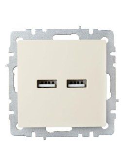 розетка brite usb a+a 3.1а рю10-1-бркр механизм беж. iek br-u21-d31-k10 от магазина Штепсель и батарейка. - фото_2