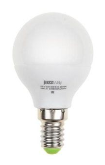 лампа светодиодная pled-eco 5вт g45 шар матовая 3000к тепл. бел. e14 400лм 230в 50гц jazzway 1036896a от магазина Штепсель и батарейка.