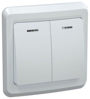выключатель 2-кл. сп вега 10а ip20 вс10-2-1-вб с индикацией бел. iek evv21-k01-10-dm от магазина Штепсель и батарейка.